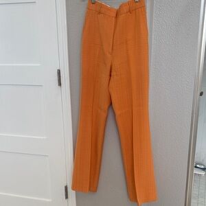 Sandro Orange High-Rise Wide-Leg Trousers
